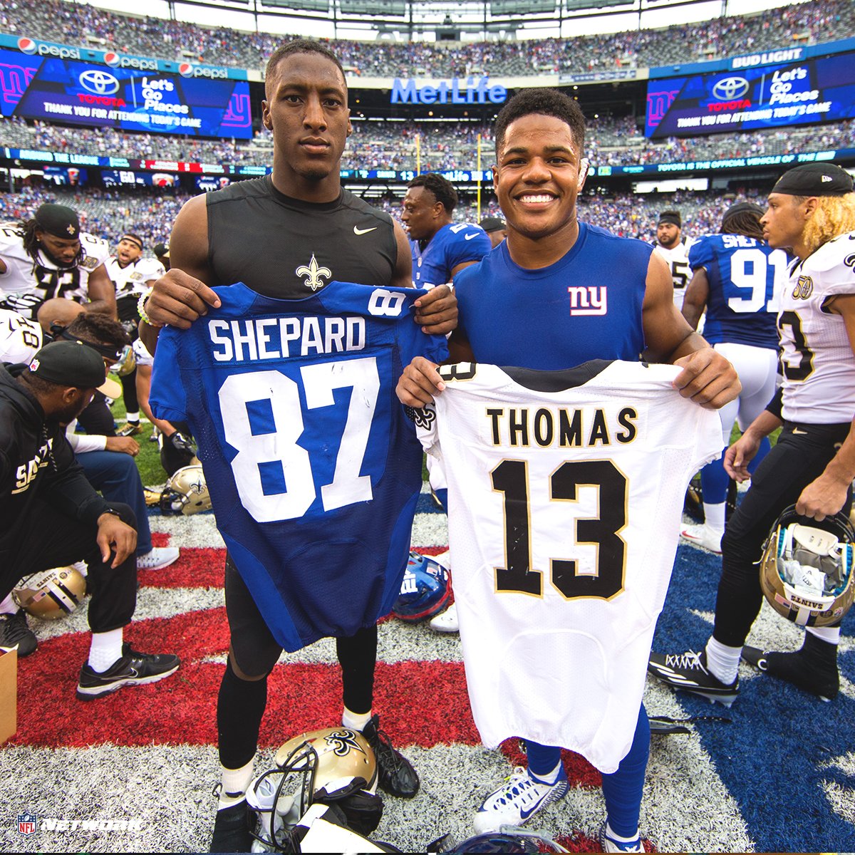 Two young WRs with bright futures. #NOvsNYG