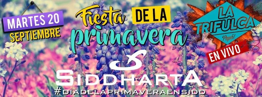 Siddhartaclub's tweet photo. + Este martes arranca la primavera en Sidd 🌺🌻 , @La_Trifulca en vivo 🎉 Lista #Whatsapp 2215946423 📲 #explotaaaaaaa ! https://t.co/s1YlitBi9Q