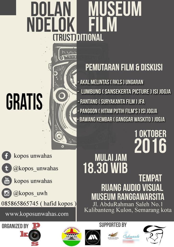 Dolan museum ndelok film 
"(Trust)ditional" 
<a href="/museumjateng/">Museum Ranggawarsita</a>  
Yuk @sineroom_ <a href="/elkasinema/">ELKA Sinematografi</a> <a href="/RuangFilmSMG/">RuangFilmSMG</a>