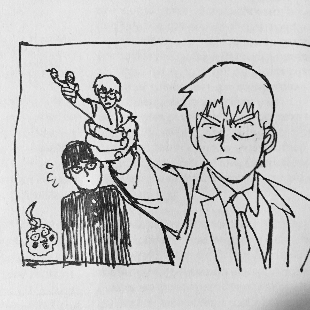 モブサイコ100の霊幻新隆が海外で人気に 面白画像を送ると霊幻の画像に描き直してもらえるタグ Togetter モブサイコ100の霊幻新隆が海外で人気に 面白画像を送ると霊幻の画像に描き直してもらえるタグ Togetter