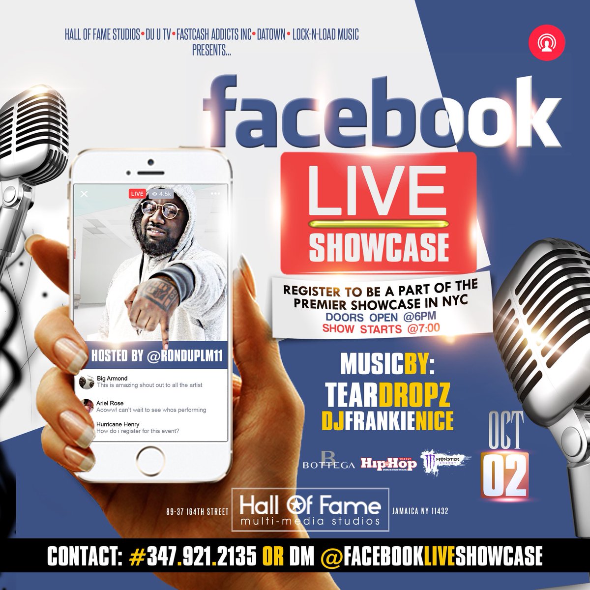 FaceBookLiveSC's tweet image. Register now call 3479212135 follow @HOF_Studio instagram.com/p/BKhOfDYDRB_/
