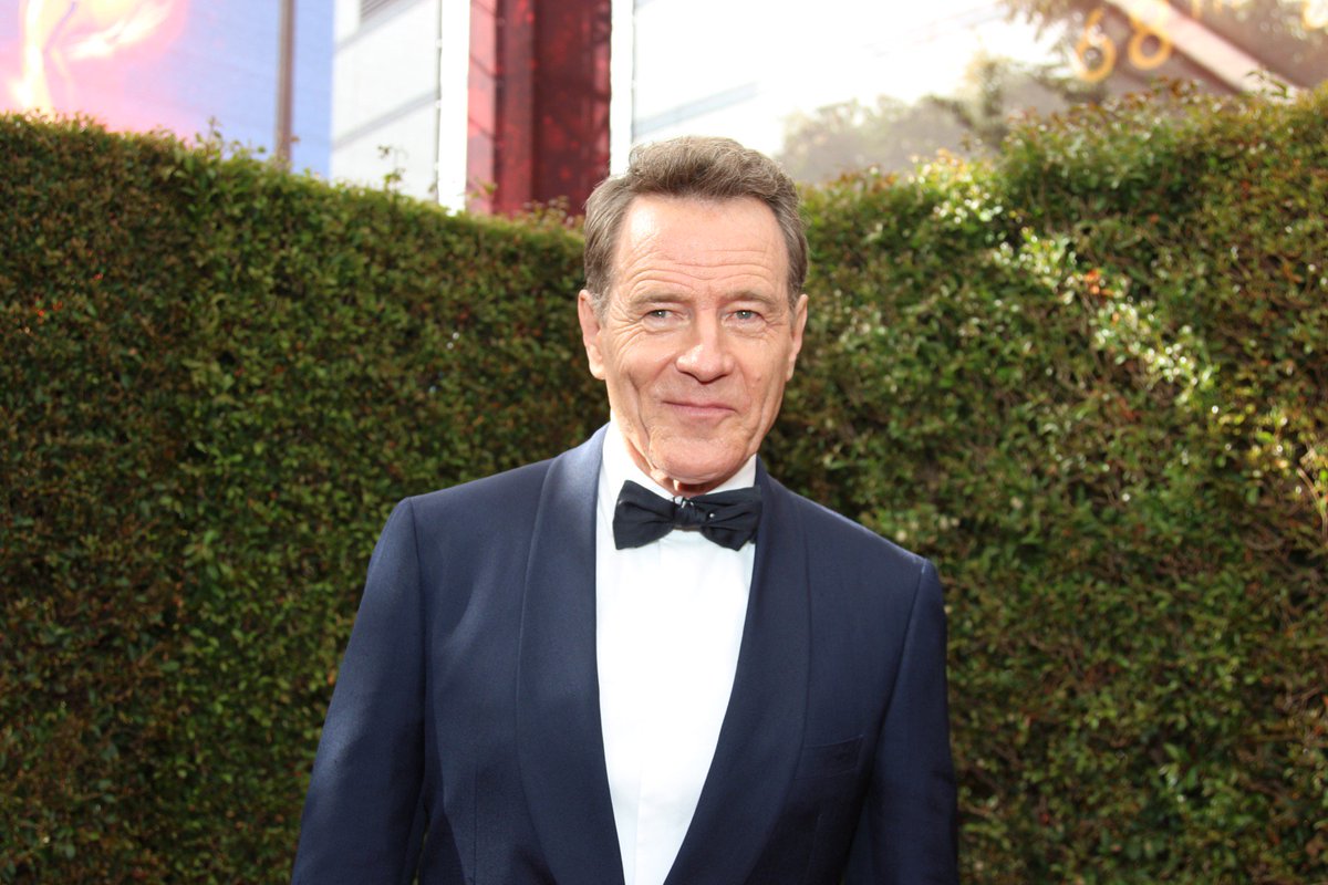 TelevisionAcad's tweet photo. Best Lead Actor in a Limited Series - nominee @BryanCranston is here at the #emmys red carpet! https://t.co/mkVt0hLSBb