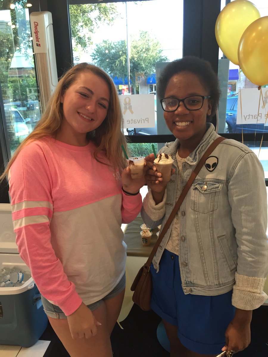 Cheers! Thank you to @starbucks - St Johns Town Center for helping us celebrate and #BETHERE!