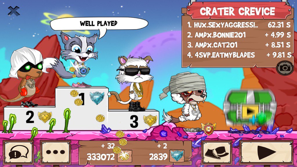 1stolenkissx's tweet photo. Want to catch an L? #funrun2 #Bonnie201 #cat201 #EatMyBlades https://t.co/TZ60HFsfY0