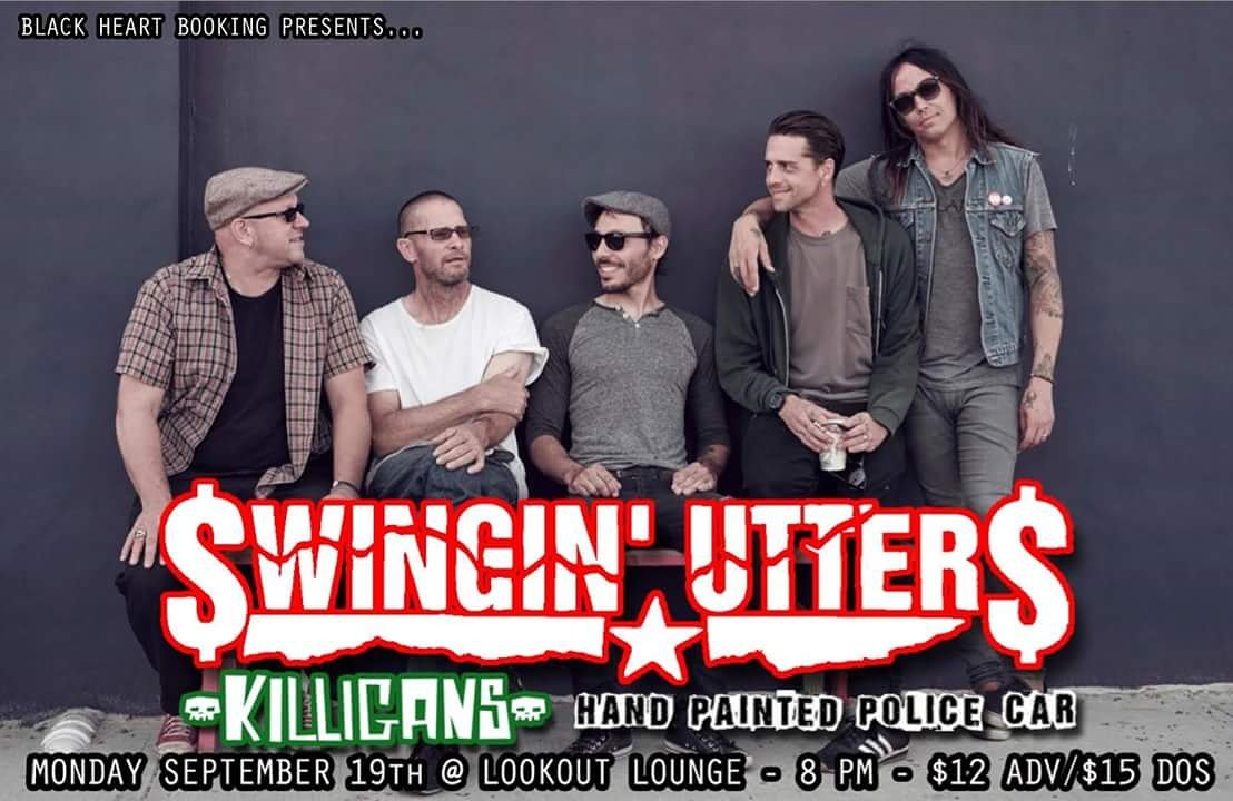blackheartbook's tweet photo. Tomorrow! @swingin_utters @thekilligans #HandPaintedPoliceCar @ @lookoutlounge #punk #punkrock #omaha #swinginutters https://t.co/O8644GCIFf