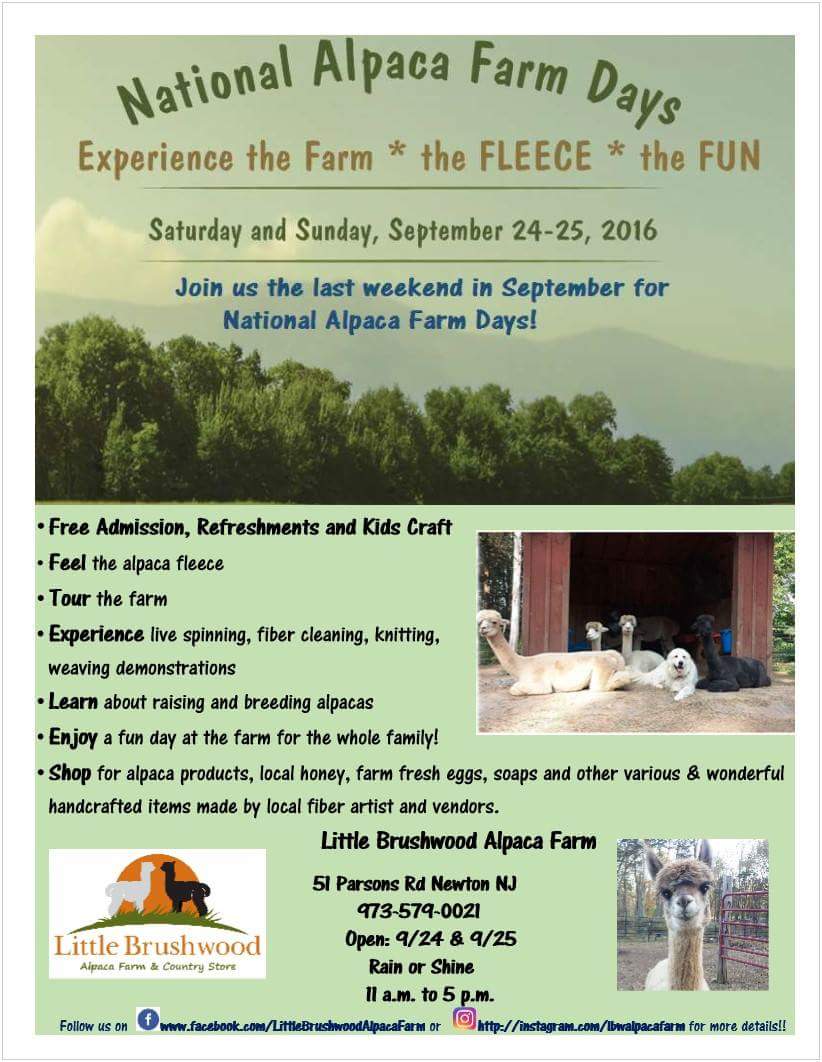 LBWAlpacas's tweet photo. Don't forget to visit us for a fun weekend at the farm on 9/24 &amp; 9/25 (11am-5pm) #nj #newjersey #sussexcountynj https://t.co/VAuOSKowDs