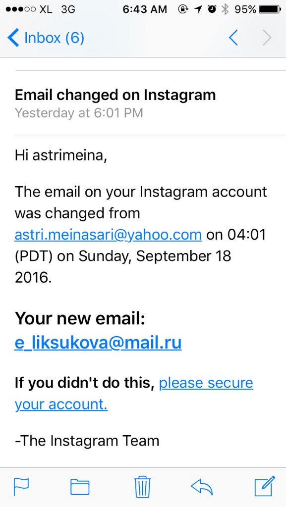 astrimeina's tweet photo. @instagram someone just hack my account, n i can't click the link to secure it. Please help! https://t.co/IaBFnn2BGW