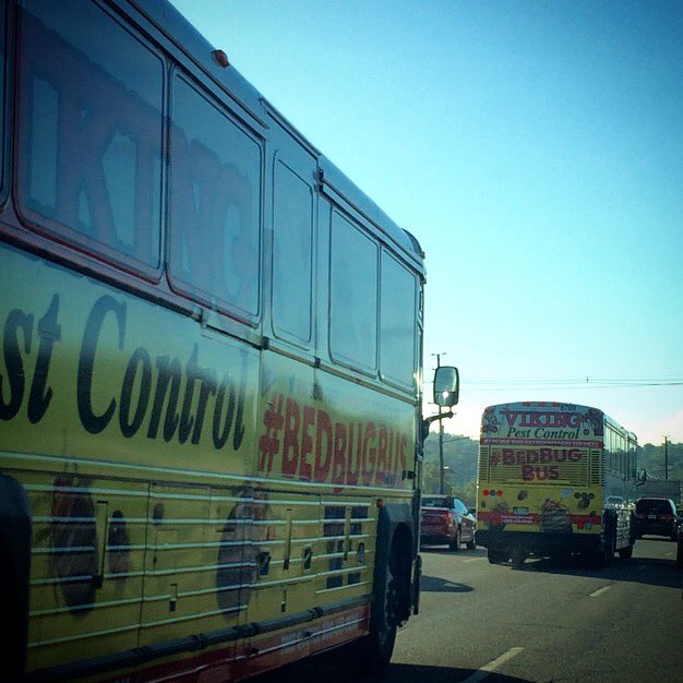 ChrisBohrman's tweet photo. Double the exposure @vikingpest #bedbugbus https://t.co/e75vuV7XFp