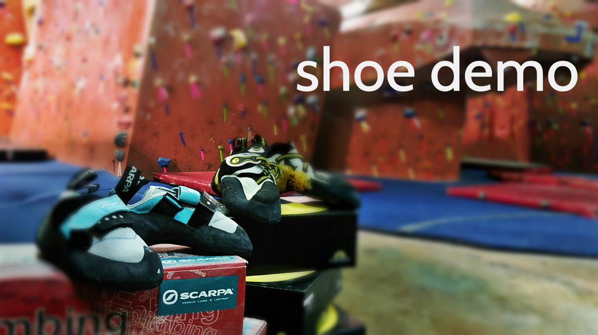 PhillyRockGym's tweet photo. PRG Shoe Demo 6-9 pm Monday #PRGEastFalls |Tues
#PRGWyncote | Wed #PRGOaks | Thurs #PRGValley @Sportiva @ScarpaNA https://t.co/kyLFZys8zI
