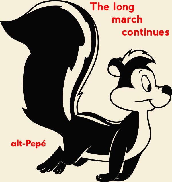 CaraPaiuk's tweet photo. The long march continues. #altpepe https://t.co/9XWn24ZW1o