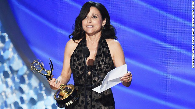 cnnbrk's tweet photo. Emotional Julia Louis-Dreyfus dedicates Emmy win to her recently deceased father.  https://t.co/Ict6gQ3pfG https://t.co/kLdcyPcDYd