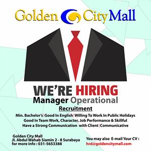 gocimall's tweet photo. Walk in interview 
Senin - Jumat
Pukul 09.00 - 14.00 WIB
Jl. Abdul Wahab Siamin 2 - 8 Surabaya https://t.co/lP49p90W1Q