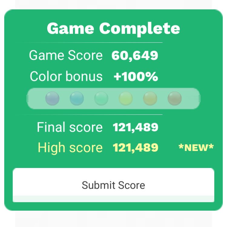 kazpatella's tweet photo. NEW NEW HIGH SCORE SON!
@tetherstudios #bubblecube π https://t.co/dVr6UgWE6w
