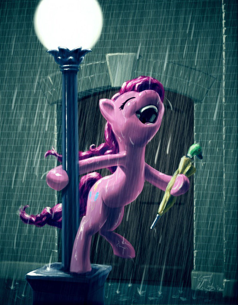 Filly_Zecora's tweet photo. Pinkie Pie singing in the rain #MLPFIM https://t.co/JytWEBoSLa