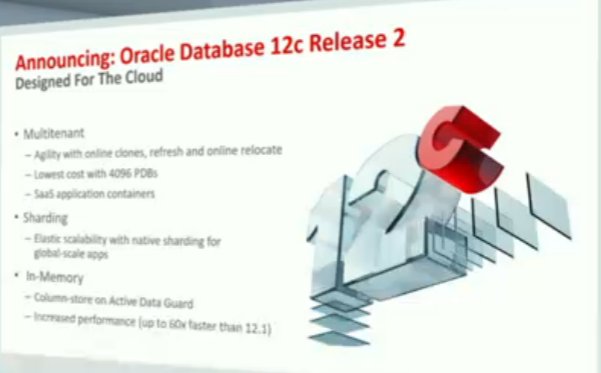 And @Larryellison announces #Sharding in the database - not in the application... #OOW16