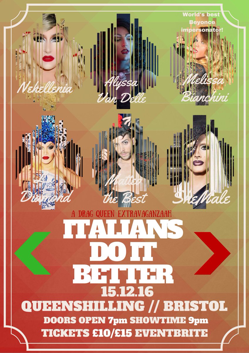 tickets going fast for ITALIANS DO IT BETTER this december! head to eventbrite.co.uk to get yours #pastatute