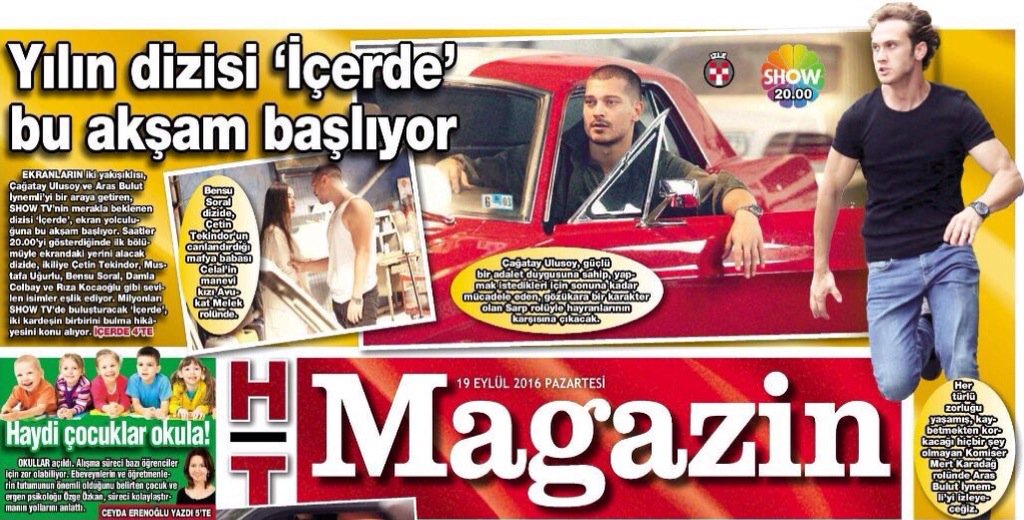 "Yılın dizisi İçerde bu akşam başlıyor" 
@icerdetvdizi <a href="/ShowTV/">Show TV</a>  #HTmagazin
