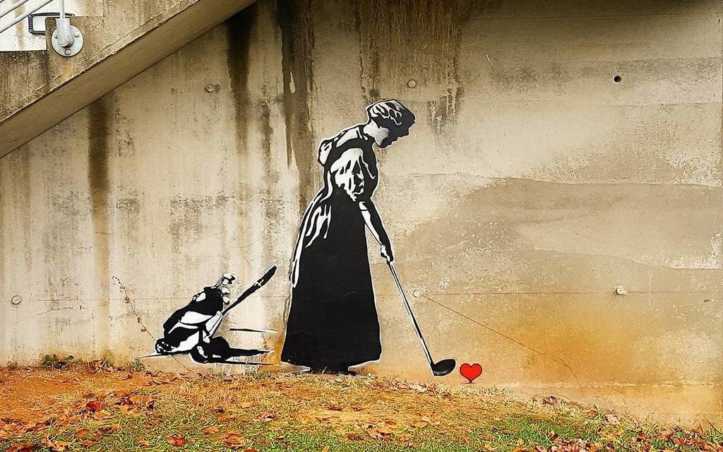 sunrasolart's tweet photo. Nice week everyone 🌞 with love ❤💕 #sunra #love #coeur #golf #stencil #streetart #stencilst… https://t.co/RZNviAwXWG https://t.co/8j3xAtDwJq
