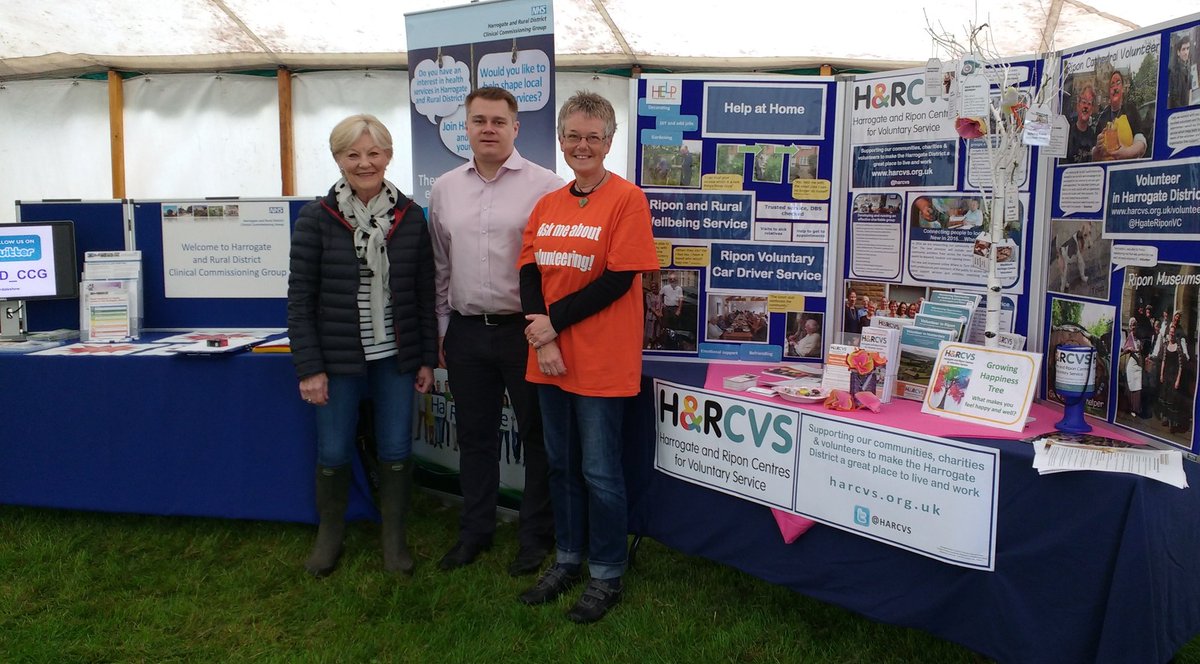 Good to go <a href="/nidderdaleshow/">Nidderdale Show</a> with our @HARCVS <a href="/HELP_Harrogate/">HELP charity #HereToHELP</a> stand in the Heritage Marquee next to our @HaRD_CCG pals