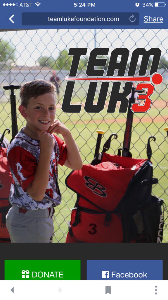 TimSiegelTTU's tweet photo. I have started The Team Luke Foundation.  https://t.co/yPYr0ddPTM  full web page coming soon. https://t.co/fL032ZZUXd