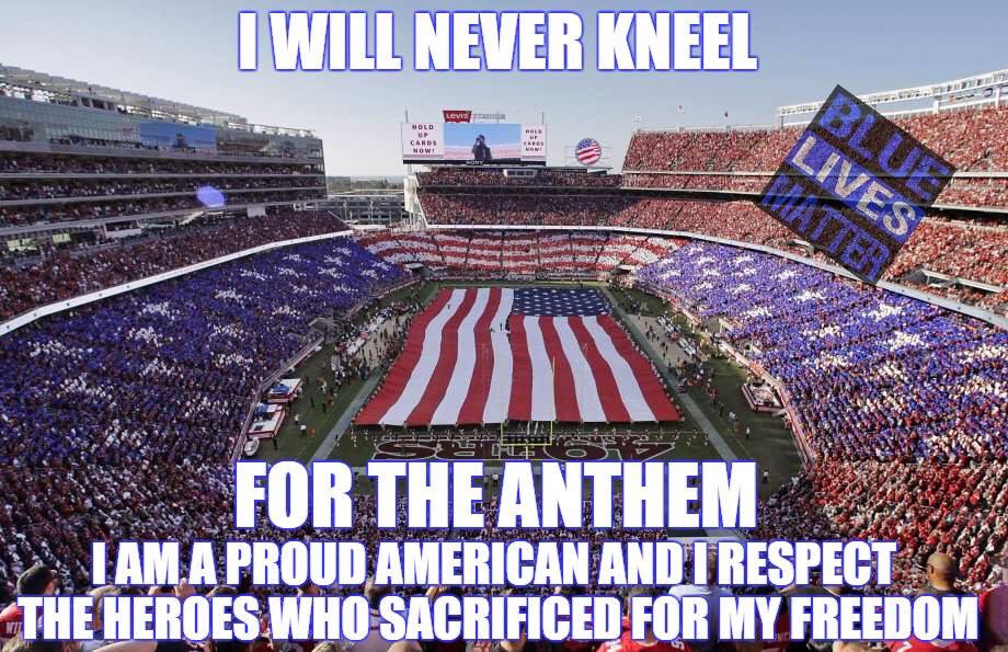 POLICEWORK's tweet photo. I will never kneel https://t.co/y032FTZyB1