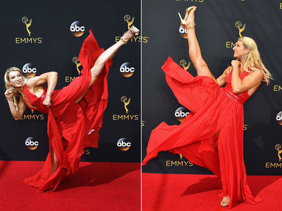 The Internet saw American Ninja Warrior Jessie Graff the red carpet at Emmys and freaked - American Ninja Warrior Nation
