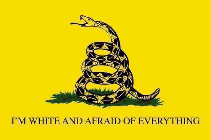 (1/3) I have a collection of parody Don't Tread On Me flags I've saved from the Internet