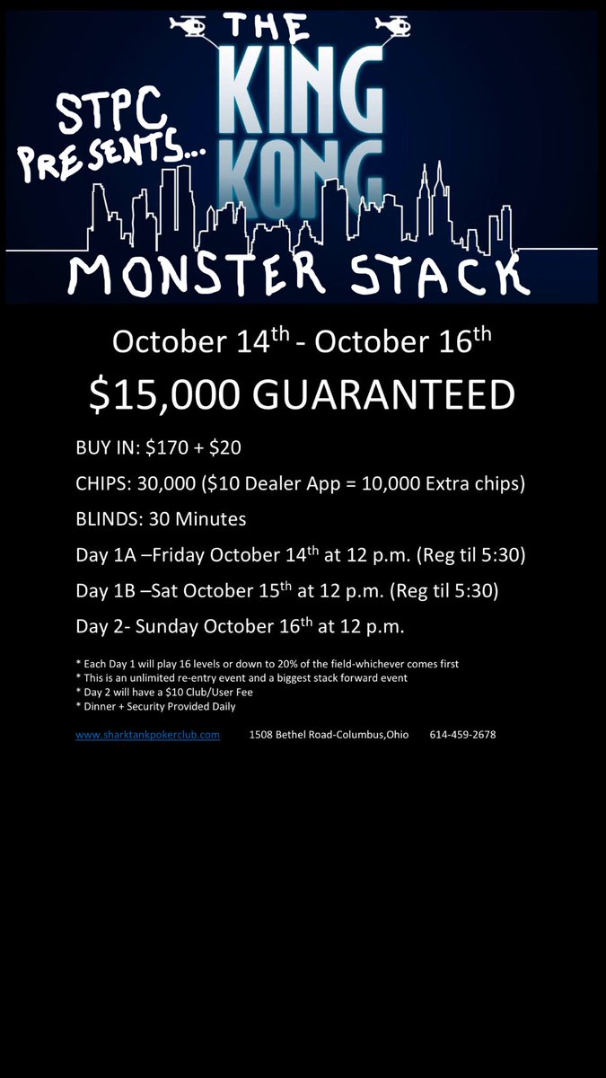 SharkTankPoker's tweet image. RT for your chance to win a $200 King Kong Seat! Oct = Tons of Give-Aways and a $15,000 Guarantee💵💵 #SharkTankPoker