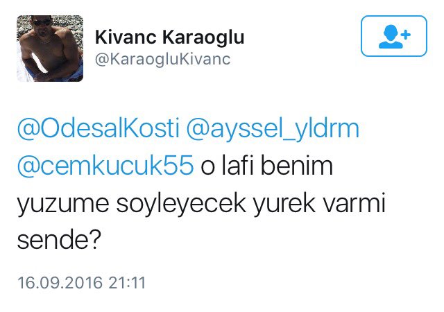 @KaraogluKivanc engelle gardaş engelle, bende zaten ihracatlar yüzünden gelecektim, bi göreyim yüzünü