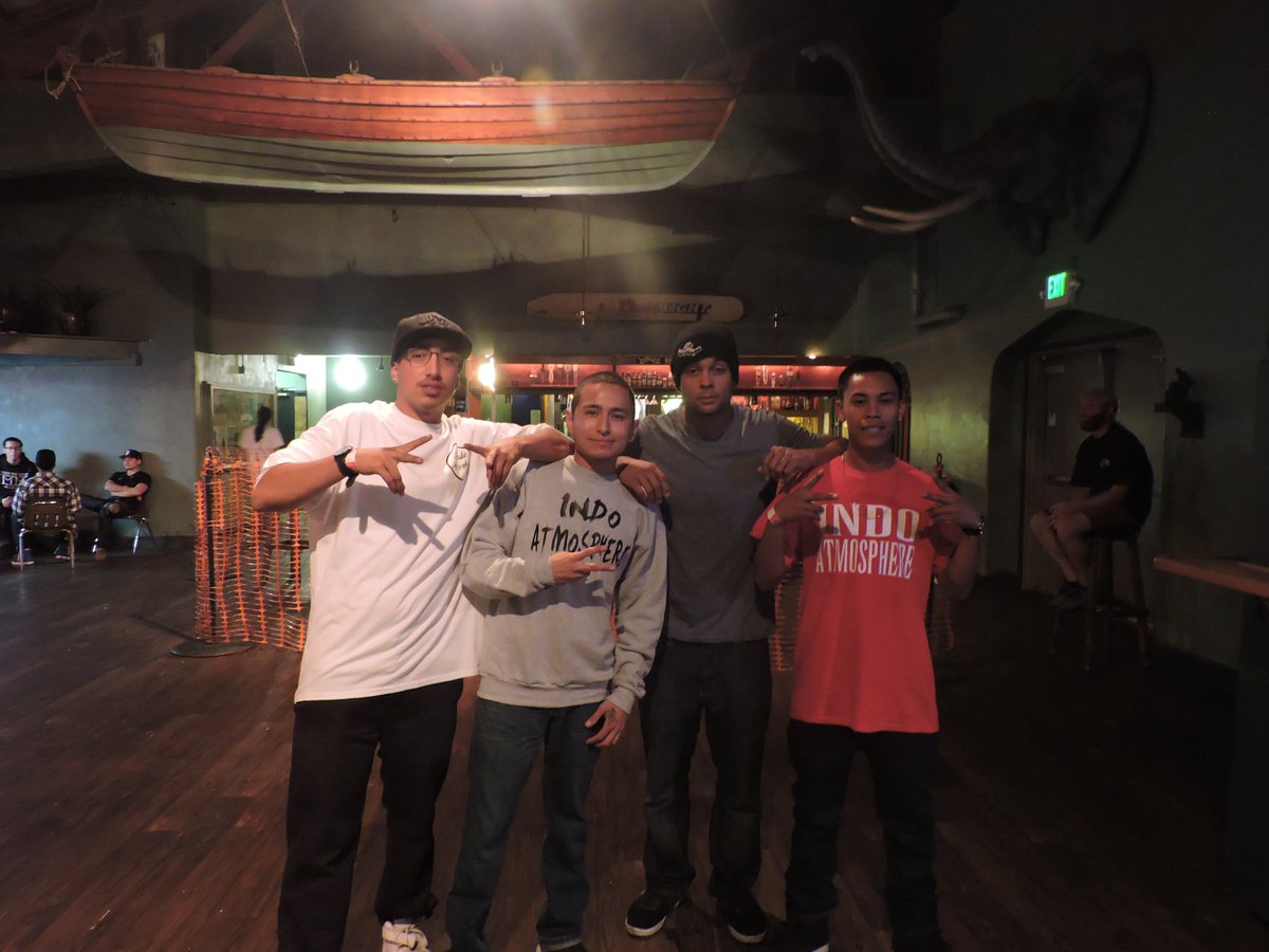 indo_atmosphere's tweet photo. Throw Back with @jeffturnermusic Our first show opening up for him at @thecatalystclub #Santacruz #Hiphop https://t.co/7ngHkensCs