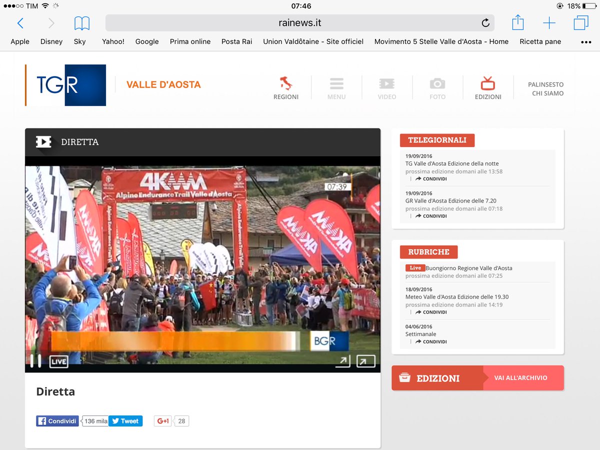 TgrRaiVdA's tweet photo. Ora il nostro ospite Gabriele Accornero per un bilancio del @4KVDA_TRAIL https://t.co/f0LVH0xY3f