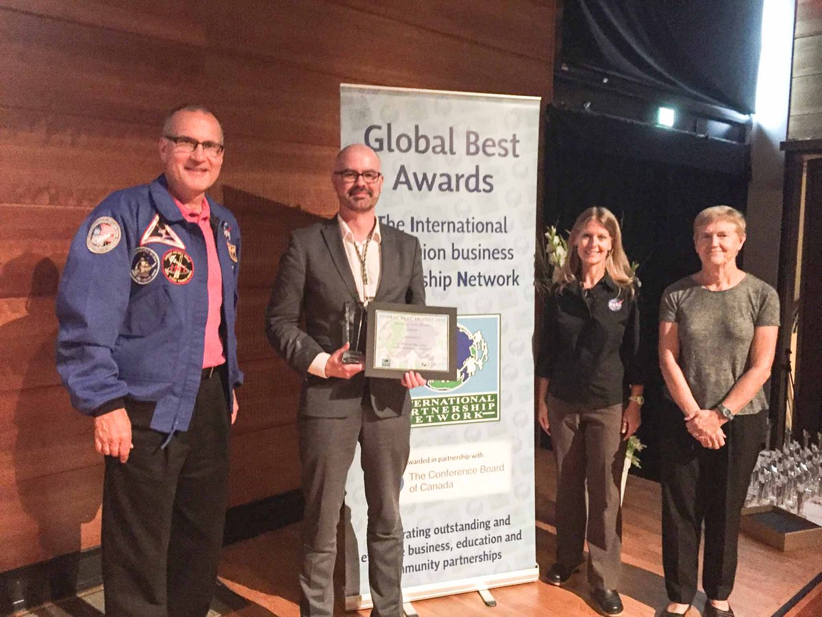 ABCNoz's tweet photo. Receiving our award for Innovate in Oslo. Proud of our partnership with @PwC_AU #IPNConference #STEM #Innovate #ABCN https://t.co/4RMnIGVCrw