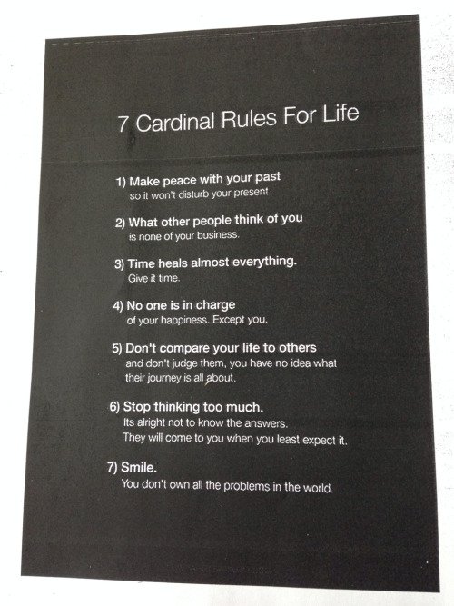 wordstionary's tweet photo. 7 Cardinal Rules For Life https://t.co/nzkR8eiOCg