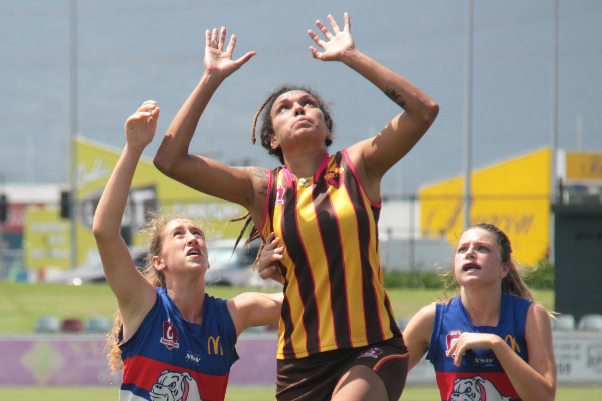 <a href="/ManundaHawks/">Manunda Hawks AFC</a> <a href="/aflcairns/">AFL Cairns</a> women's prelim final in pictures  tinyurl.com/jxlww9q #girlsplaytoo