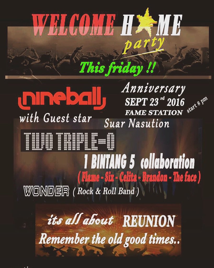 This Friday!! 9 ball..Two triple O..Welcome Home party