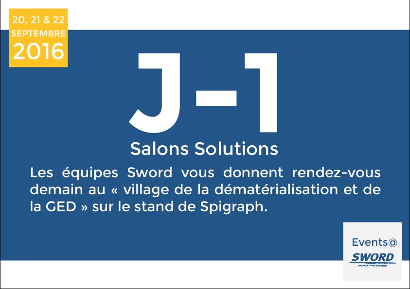 Sword_Group's tweet photo. Les équipes Sword vous attendent aux @SalonsSolution1 : Stand A8 #spigraph #GED #everteam https://t.co/2JV8ng0irr https://t.co/US7wVdFB73
