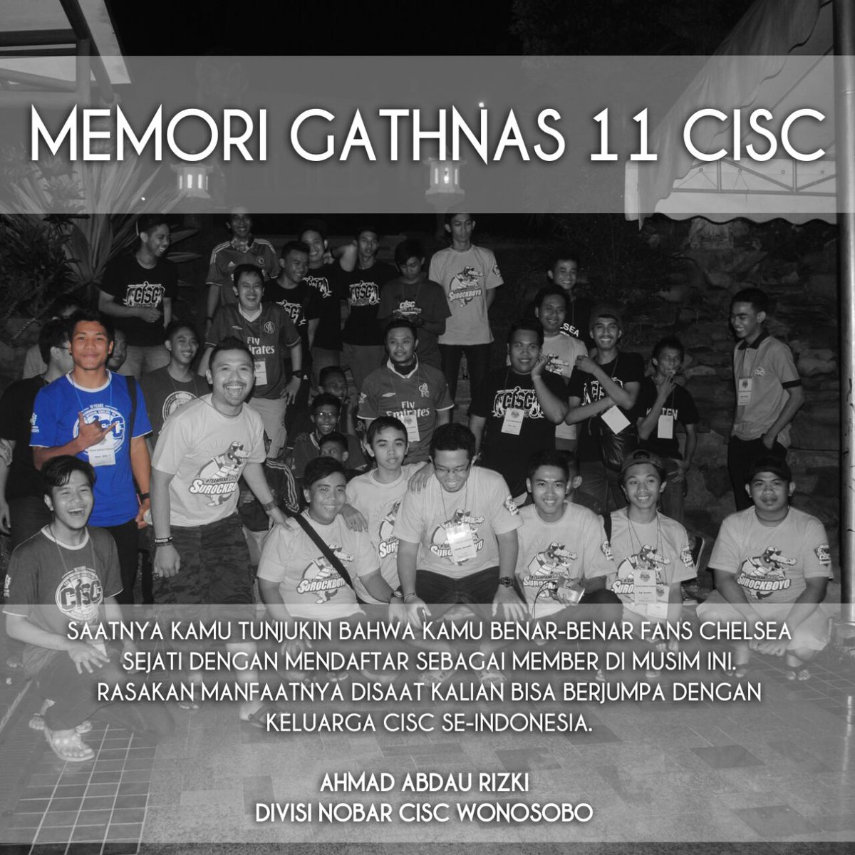 CISCwonosobo's tweet photo. #CumadiGathnasCISC kalian bisa merasakan serunya bertemu teman teman se @ChelseaIndo ayo daftar #Gathnas12CISC https://t.co/DToH8BGhRU