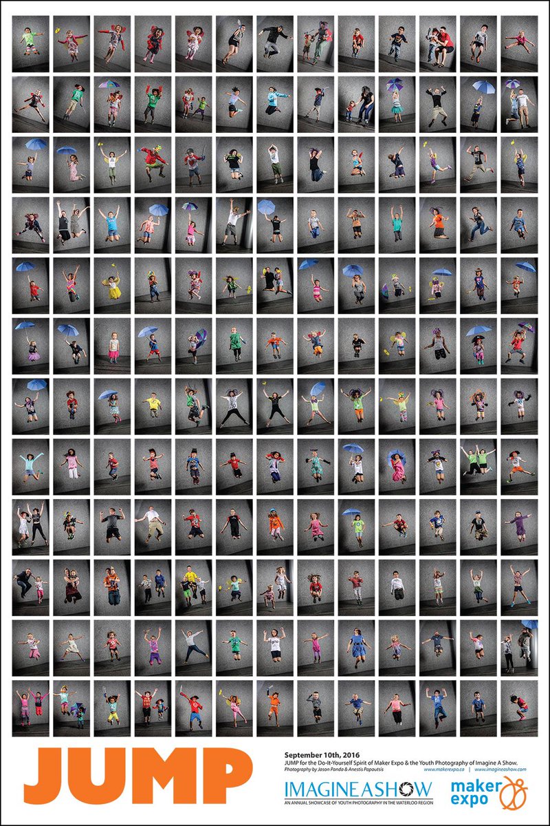 KWpanda's tweet image. JUMP: 156 jumpers celebrating the energy of @MakerExpo - A #kwawesome project with @ImagineAShow &amp;amp; @Photographwme