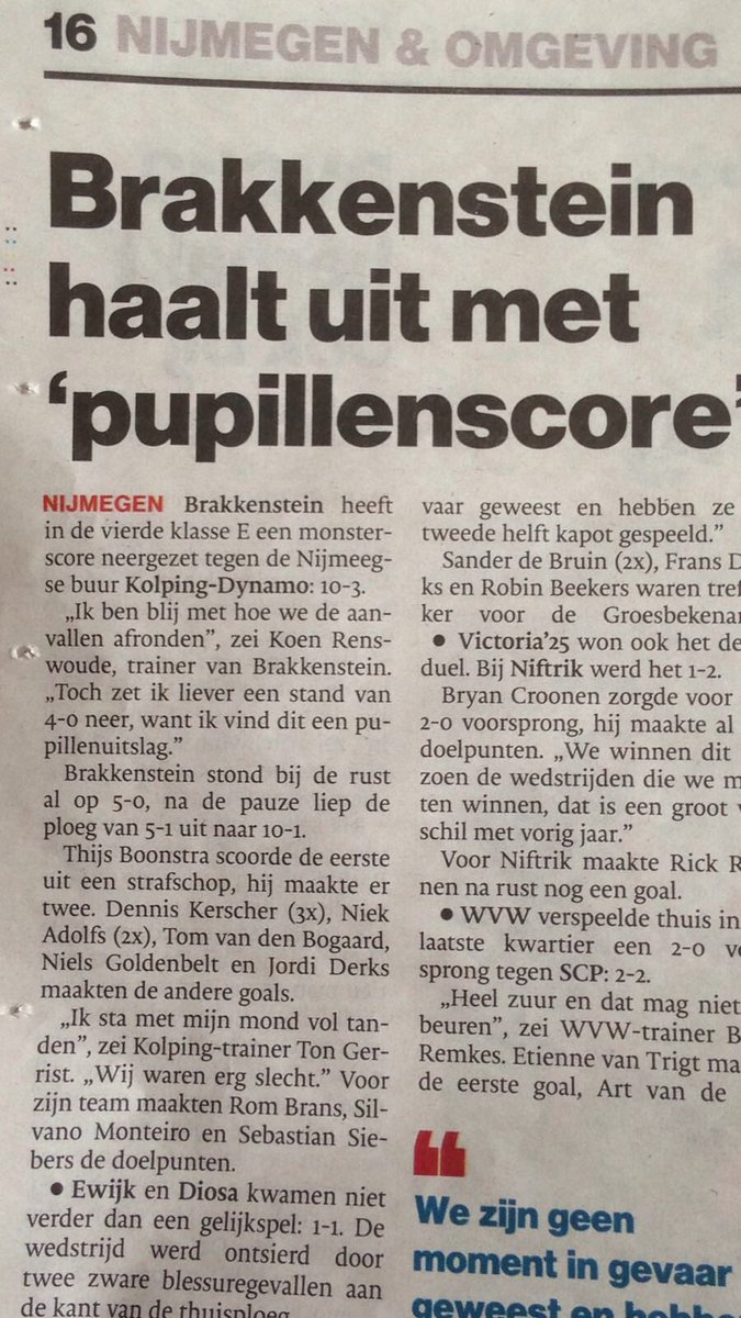 Een uiterst pijnlijk day after ...  #kopomhoog