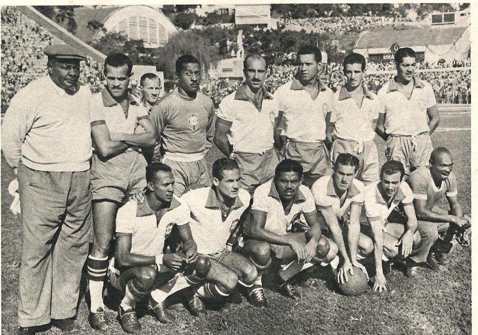 OldFootball11's tweet photo. #WC1950 #Brazil: #Rui #Barbosa #Augusto #Bauer #Noronha #Juvenal; 
#Alfredo #Maneca #Baltazar #Ademir and #Friaça https://t.co/jFPiebw9JT