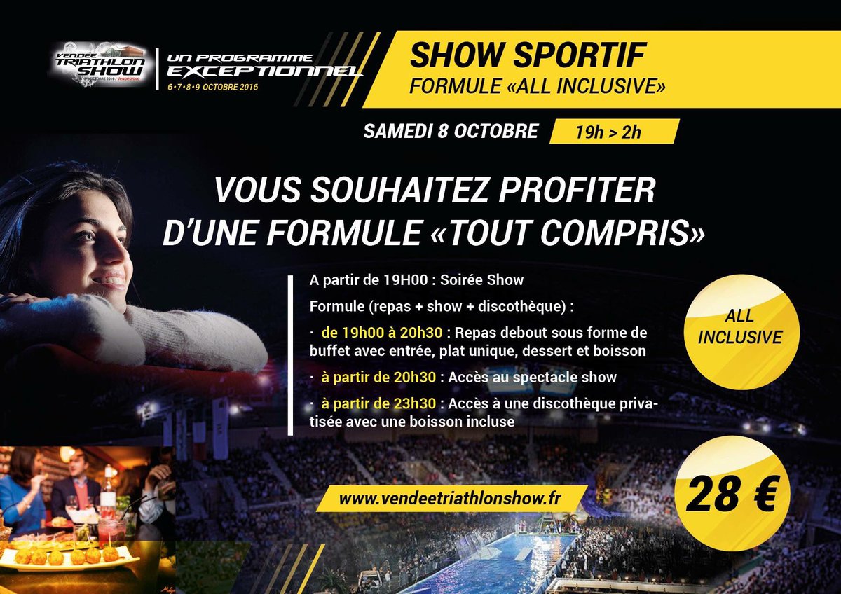 VendeeTriShow's tweet photo. C'est la formule qu'il vous faut ! #show 🎤 #repas 🍴 #disco 🎉 https://t.co/3OS6KvZKCq https://t.co/WBAAF7Sq0v