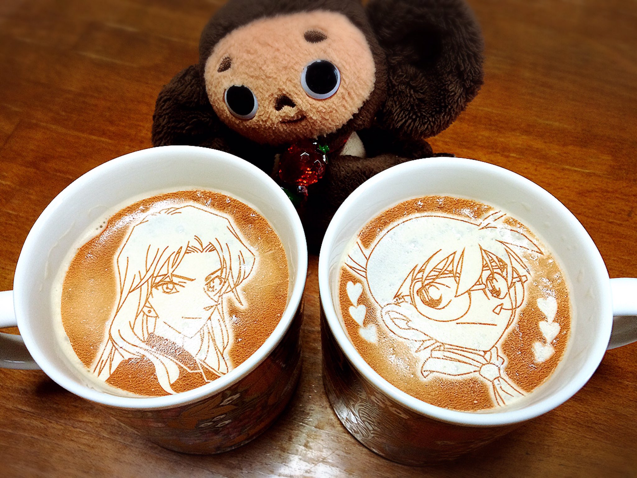טוויטר ベル בטוויטר コナンカフェで買った ラテアートシートを使ってコーヒータイム 今日はベルモットとコナン君 コナンの ラテアートを飲みながら 録り溜めてたコナンアニメを見てました ゾンビに囲まれた別荘 前 中 後編 一挙見 楽しかったぁ