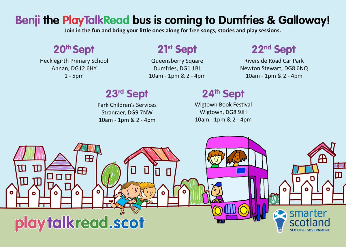 playtalkread's tweet photo. Our PlayTalkRead bus visits Dumfries &amp; Galloway this week! https://t.co/kwauZhh74r
