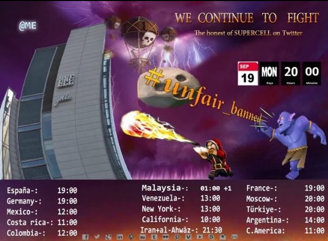 clashbanned's tweet image. موعد الحملة اليوم الساعة ٨:٠٠ مساءاً 
 طبعاً عدة دول المشاركين
ادعمونا ريتويت ونشر 🔥
#clashofclans 
 #unfair_banned