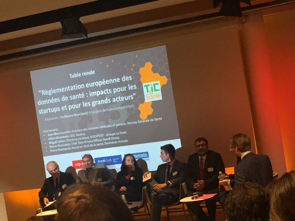 #TICSanteIDF Réglementation des données de santé pour les startups, animé par le Pdt de France eHealthTech #esante