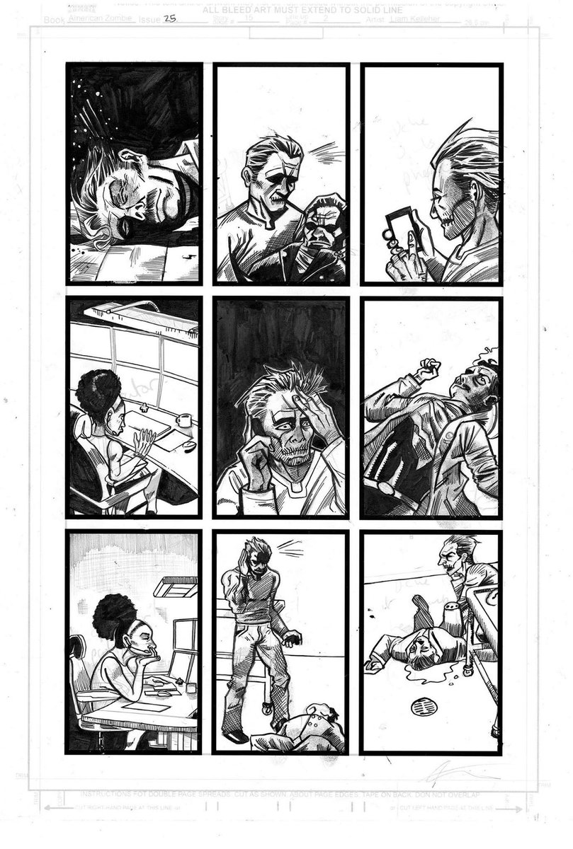 liamkelleherart's tweet photo. More traditional brush inking practice :) #Zombie #Comics #Inking #BrushInking #Inks #SequentialPages https://t.co/02cZpdKAe6