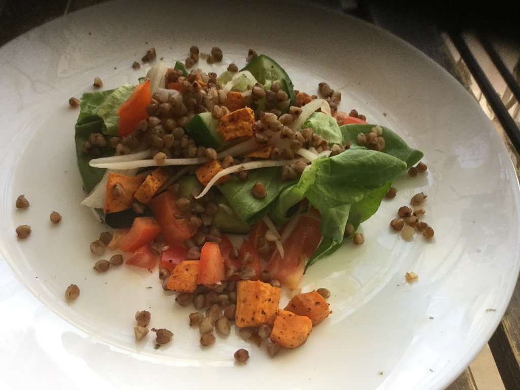 LANutritionDcn's tweet photo. Buckwheat sweet potato salad from Lilys kitchen Israel #vegan #healthy #lunch #fecoach #21dayfix https://t.co/lKP9gTQIDH