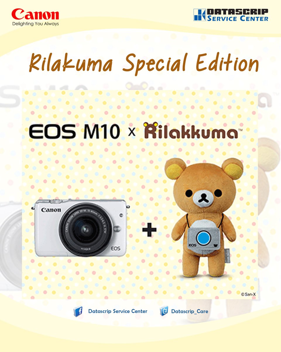 Datascrip_Care's tweet image. Canon EOSM10 + Rilakuma, Yuks buruan sblm kehabisan
@canon_indonesia #canon @Infofotografi canon.co.id/personal/produ…