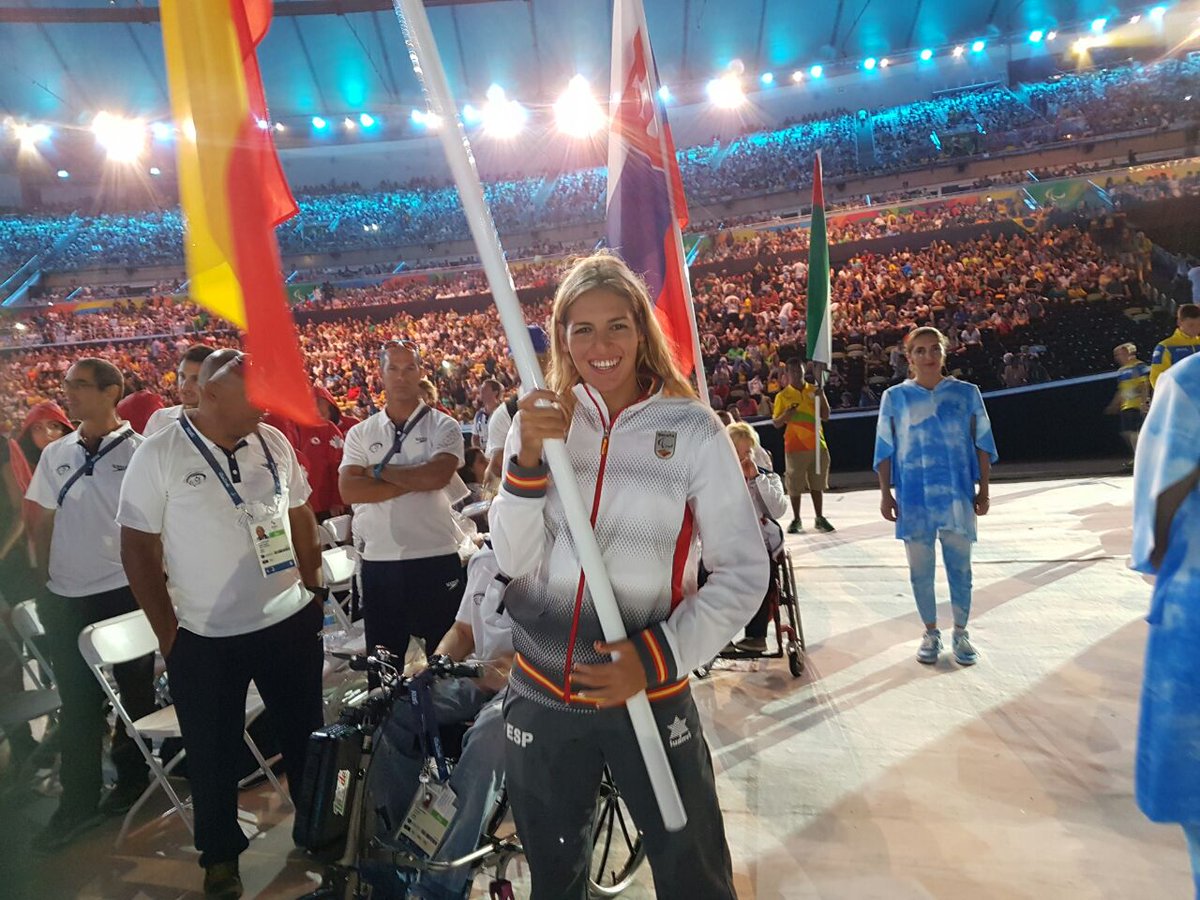 Michelle Alonso en la ceremonia de clausura de los Juegos Paralímpicos de Río 2016: Comité Paralímpico Español.