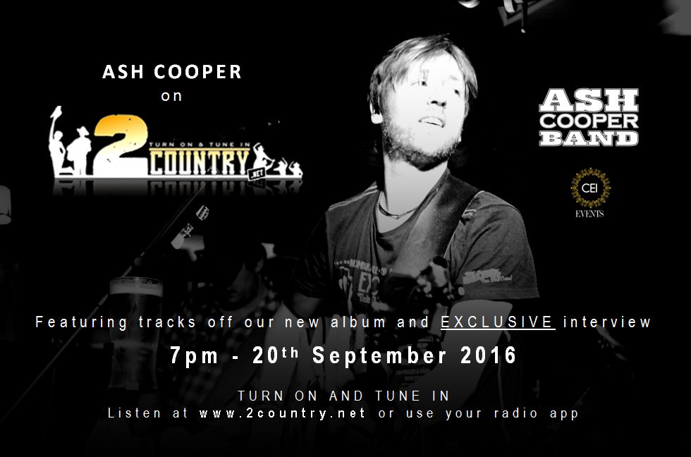AshCooperBand's tweet photo. TOMORROW NIGHT #Radiointerview #Radio #UKCMChat #UKCM
@2countryradio @CEIEvents @AshCooper75 @fsapresents @C2CFans https://t.co/lAqADUSt8V
